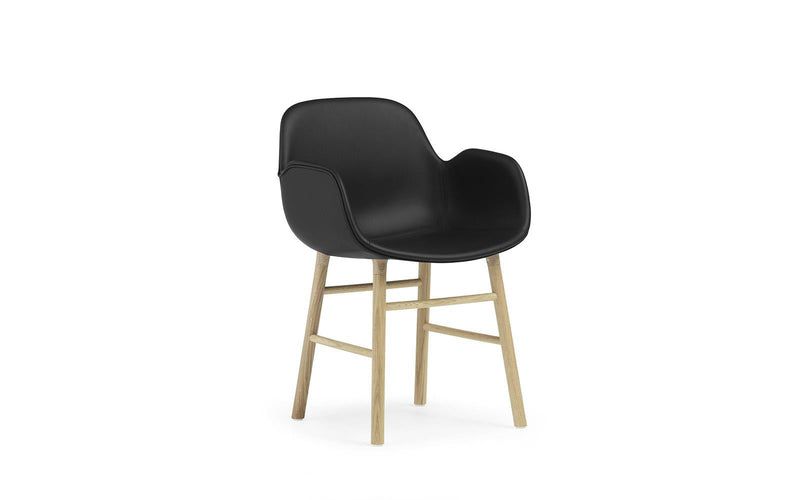 Normann Copenhagen Form Armchair Full Upholstery Oak Ultra Leather