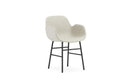 Normann Copenhagen Form Armchair Full Upholstery Black Steel Main Line flax
