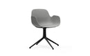 Normann Copenhagen Form Armchair Swivel 4L Black Alu Grey
