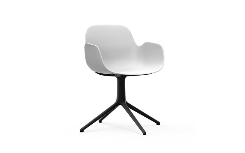 Normann Copenhagen Form Armchair Swivel 4L Black Alu White