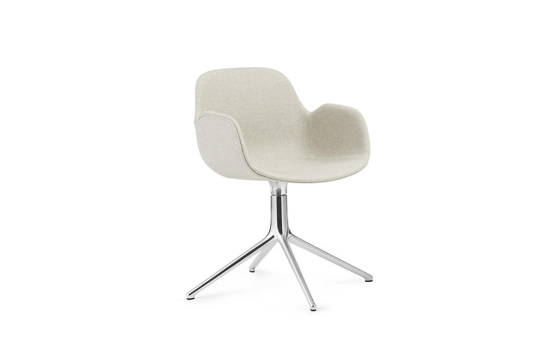 Normann Copenhagen Form Armchair Swivel 4L Full Upholstery Aluminum Main Line flax