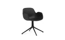 Normann Copenhagen Form Armchair Swivel 4L Full Upholstery Black Aluminum Ultra Leather