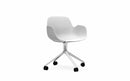 Normann Copenhagen Form Armchair Swivel 4W Aluminium/White