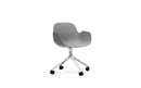 Normann Copenhagen Form Armchair Swivel 4W Aluminium/Grey