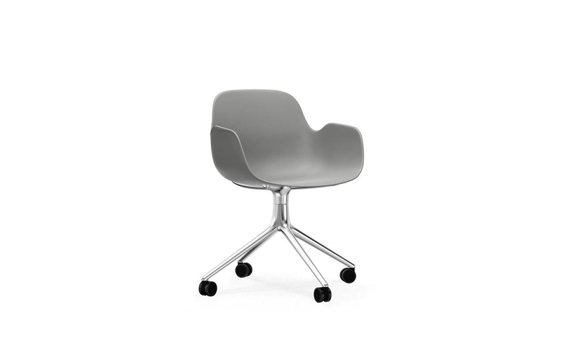 Normann Copenhagen Form Armchair Swivel 4W Aluminium/Grey