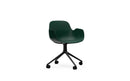 Normann Copenhagen Form Armchair Swivel 4W Black Aluminium/Green