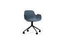 Normann Copenhagen Form Armchair Swivel 4W Black Aluminium/Blue