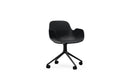 Normann Copenhagen Form Armchair Swivel 4W Black Aluminium/Black
