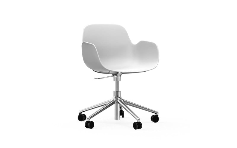 Normann Copenhagen Form Armchair Swivel 5W Gaslift Alu White
