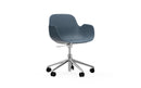 Normann Copenhagen Form Armchair Swivel 5W Gaslift Alu Blue