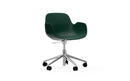 Normann Copenhagen Form Armchair Swivel 5W Gaslift Alu Green