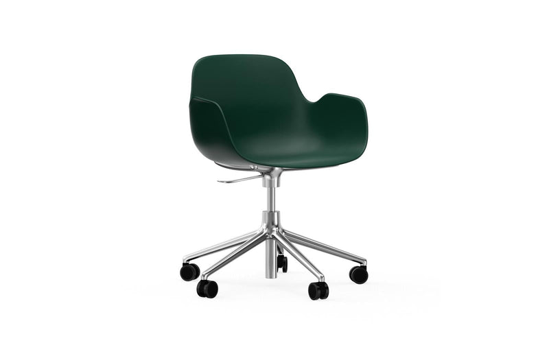 Normann Copenhagen Form Armchair Swivel 5W Gaslift Alu Green