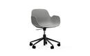 Normann Copenhagen Form Armchair Swivel 5W Gaslift Black Alu Grey