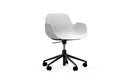 Normann Copenhagen Form Armchair Swivel 5W Gaslift Black Alu White