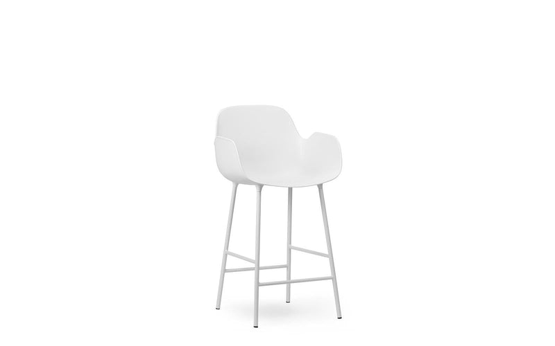 Normann Copenhagen Form Bar Armchair 75 cm Steel White