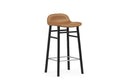 Normann Copenhagen Form Barstool 65 cm Full Upholstery Black Oak Ultra Leather