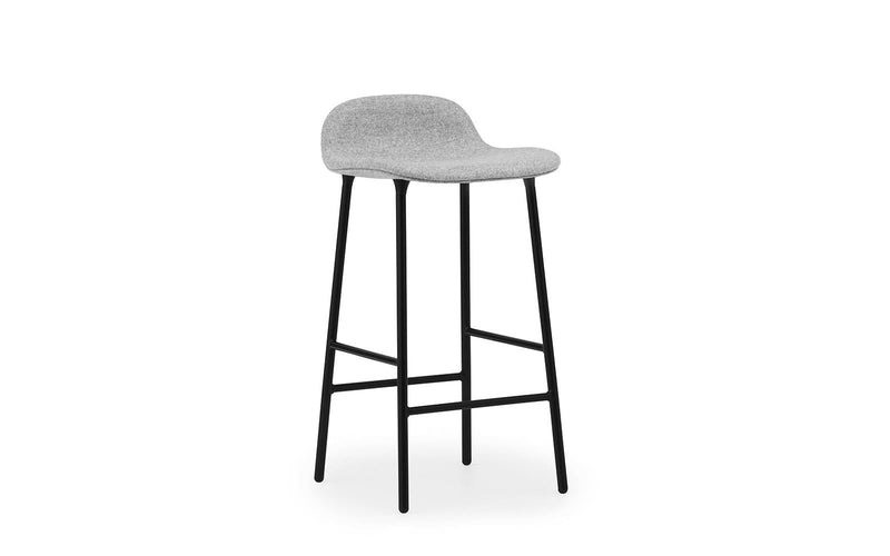 Normann Copenhagen Form Barstool 65 cm Full Upholstery Black Steel Synergy