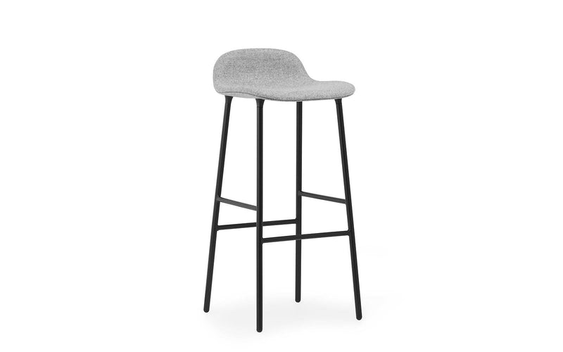 Normann Copenhagen Form Barstool 75 cm Full Upholstery Black Steel Synergy