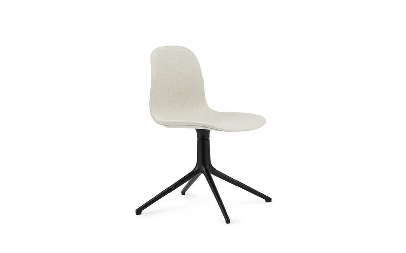 Normann Copenhagen Form Chair Swivel 4L Full Upholstery Black Aluminum Main Line flax