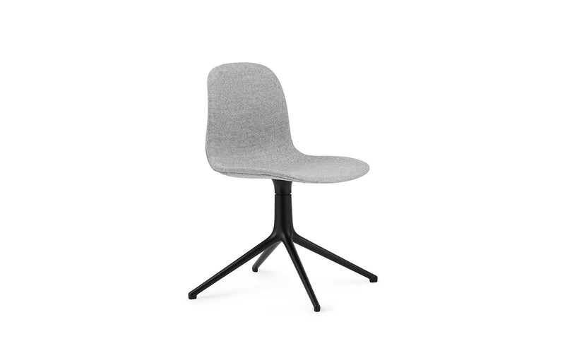 Normann Copenhagen Form Chair Swivel 4L Full Upholstery Black Aluminum Synergy
