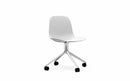 Normann Copenhagen Form Chair Swivel 4W Aluminium/White