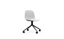 Normann Copenhagen Form Chair Swivel 4W Black Aluminium/White