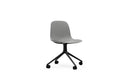 Normann Copenhagen Form Chair Swivel 4W Black Aluminium/Grey