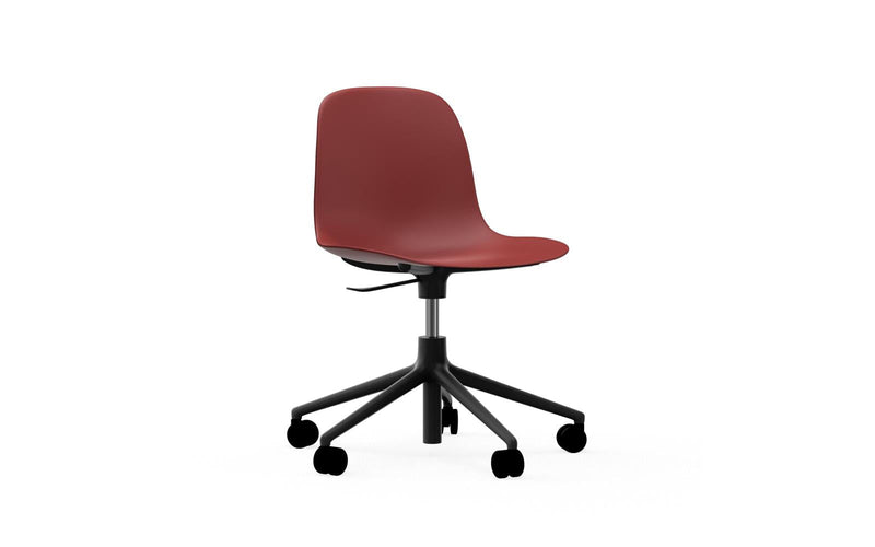 Normann Copenhagen Form Chair Swivel 5W Gaslift Black Alu Red