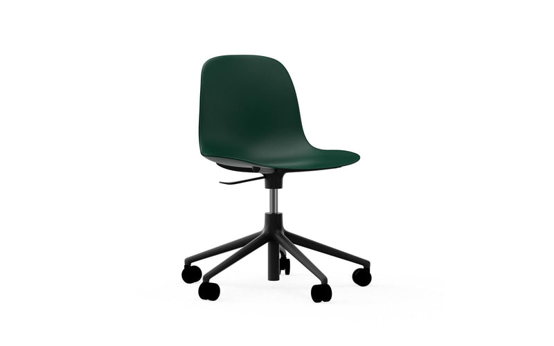 Normann Copenhagen Form Chair Swivel 5W Gaslift Black Alu Green