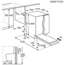 Grade B AEG 8000 AirDry Integrated Dishwasher - A-rated Black Control Panel