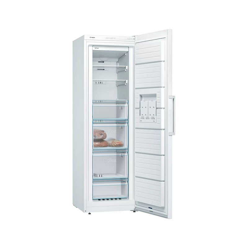 Grade A Bosch Series 4 GSN36VWEPG Freestanding 242 Litre Upright Frost Free Freezer White