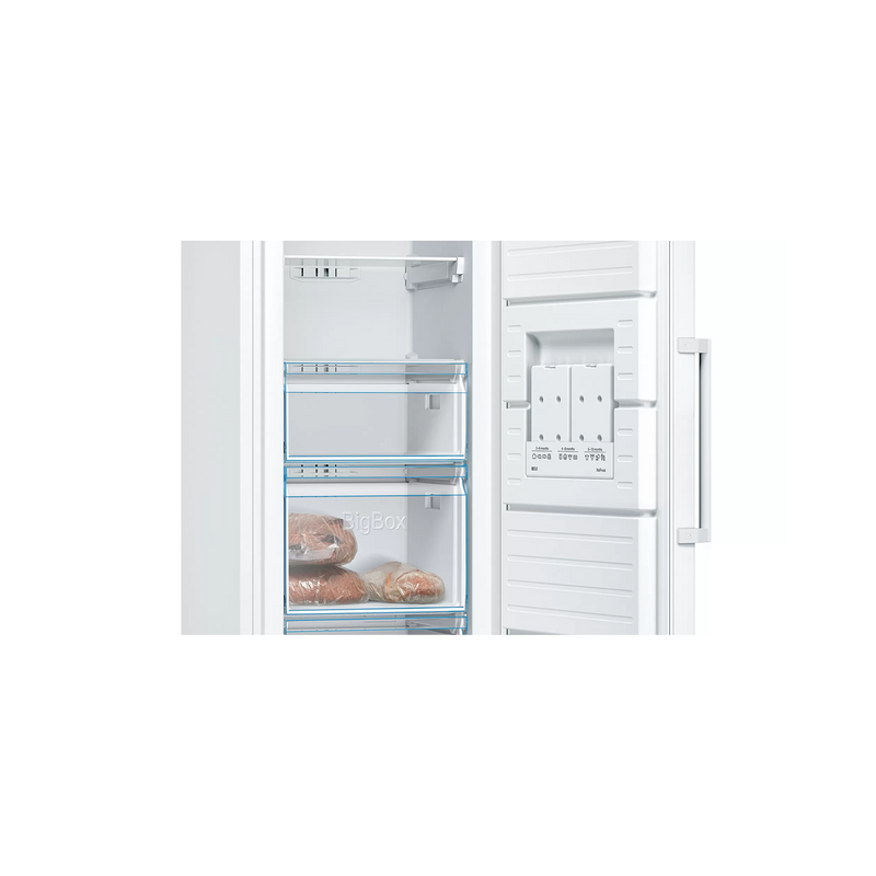 Grade A Bosch Series 4 GSN36VWEPG Freestanding 242 Litre Upright Frost Free Freezer White