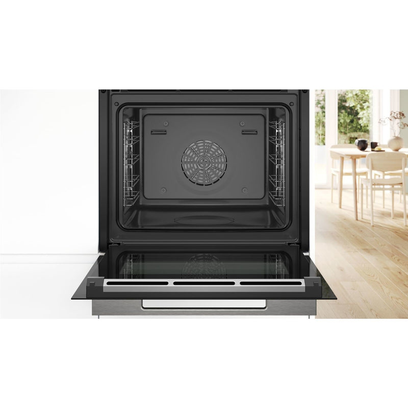 Grade B Bosch Series 8 HSG7584B1 60cm Single Built In Electric Oven Black