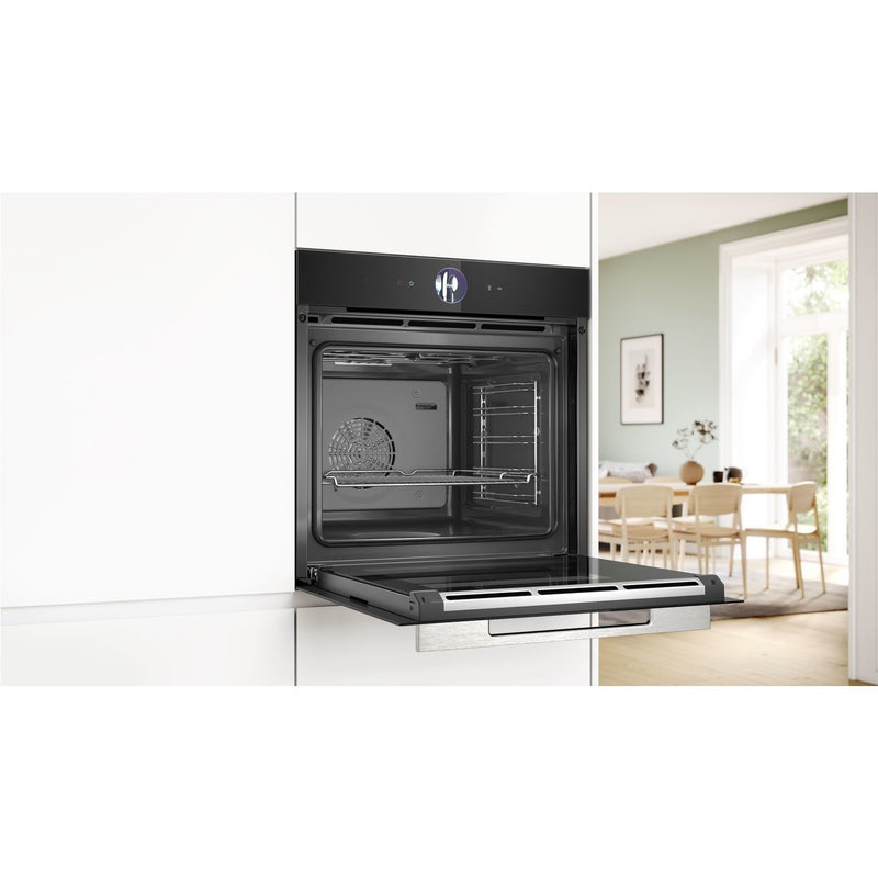 Grade B Bosch Series 8 HSG7584B1 60cm Single Built In Electric Oven Black
