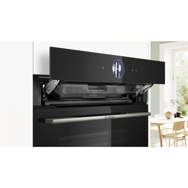 Grade B Bosch Series 8 HSG7584B1 60cm Single Built In Electric Oven Black