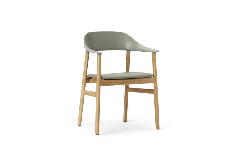Normann Copenhagen Herit Armchair Upholstery Oak Spectrum Leather Dusty Green