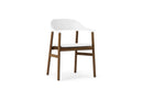 Normann Copenhagen Herit Armchair Upholstery Smoked Oak Spectrum Leather White
