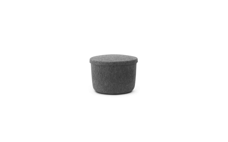 Normann Copenhagen Hide Storage Pouf Small Grey