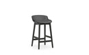 Normann Copenhagen Hyg Barstool 65 cm Front Upholstery Black Oak Black/Ultra Leather