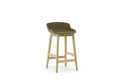 Normann Copenhagen Hyg Barstool 65 cm Front Upholstery Oak Olive/Synergy