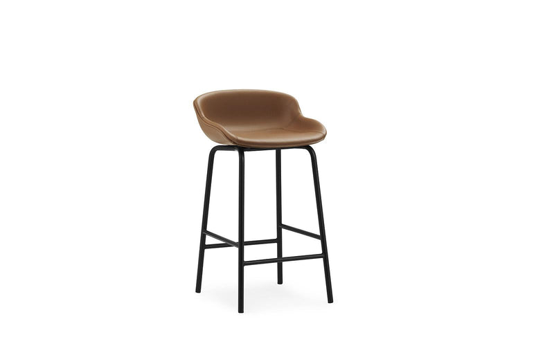 Normann Copenhagen Hyg Barstool 65 cm full upholstery black steel Ultra Leather