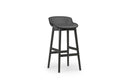 Normann Copenhagen Hyg Barstool 75 cm Front Upholstery Black Oak Black/Ultra Leather