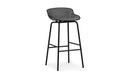 Normann Copenhagen Hyg Barstool 75 cm Front Upholstery Steel Black/Ultra Leather