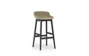 Normann Copenhagen Hyg Barstool 75 cm Front Upholstery Black Oak Sand/Synergy