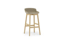 Normann Copenhagen Hyg Barstool 75 cm Front Upholstery Oak Sand/Synergy