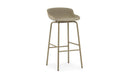 Normann Copenhagen Hyg Barstool 75 cm Front Upholstery Steel Sand/Synergy