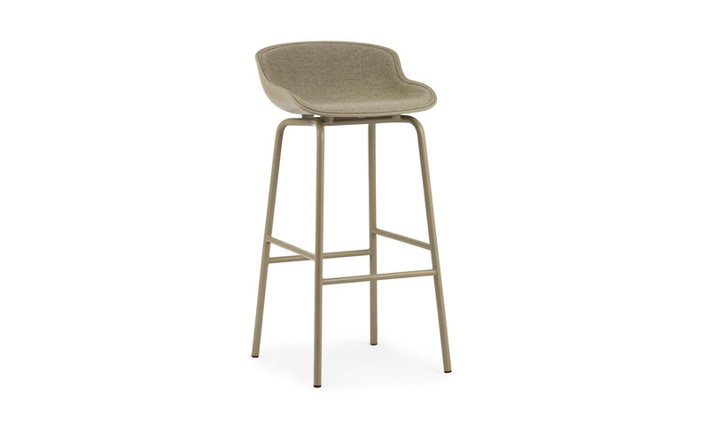 Normann Copenhagen Hyg Barstool 75 cm Front Upholstery Steel Sand/Synergy
