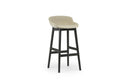 Normann Copenhagen Hyg Barstool 75 cm full upholstery black oak Main Line Flax