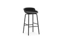 Normann Copenhagen Hyg Barstool 75 cm full upholstery black steel Ultra leather