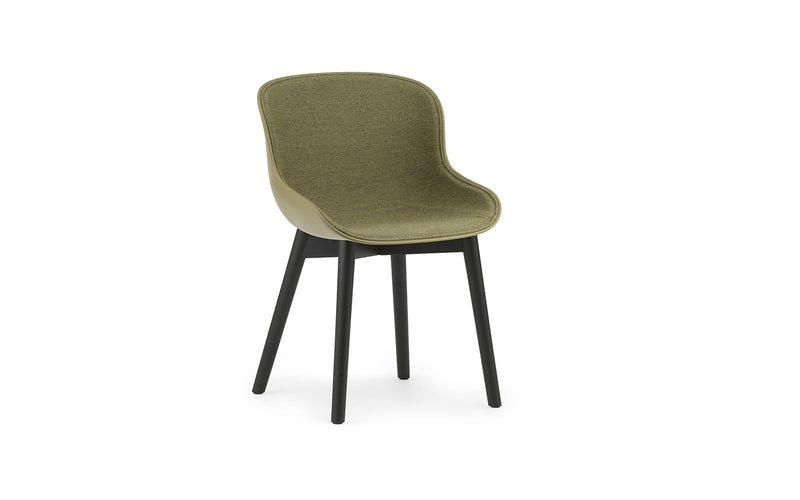 Normann Copenhagen Hyg Chair Front Upholstery Black Oak Olive/Synergy